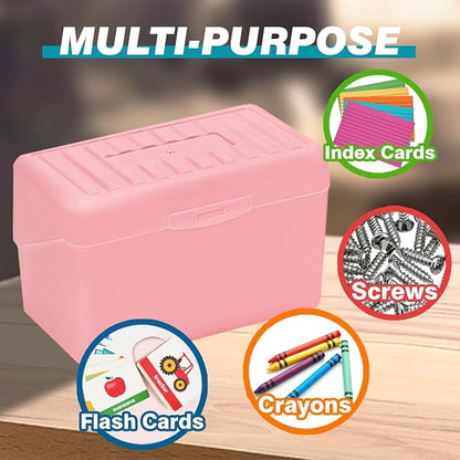 H4D Index Card Holder 3x5, Index Card Box Organizer Case, 3x5 Flash Note Card - Image 6