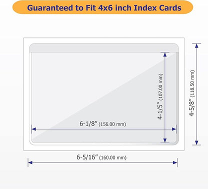 Clear Adhesive 4" x 6" Index Card Pockets - Image 4