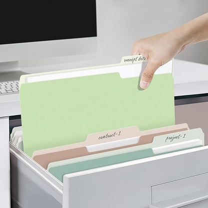 SUNEE File Folders, 120 Pack Manilla Folders 8.5 x 11, Colored File Folders - Image 7