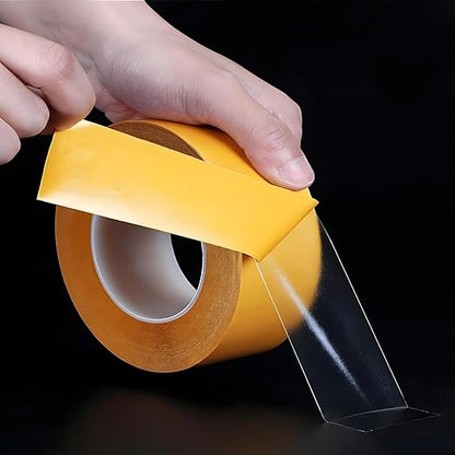 Ultra-Thin Clear Double Sided Adhesive Tape 2 Inch x 85FT Heavy Duty Two Side by Angkeel