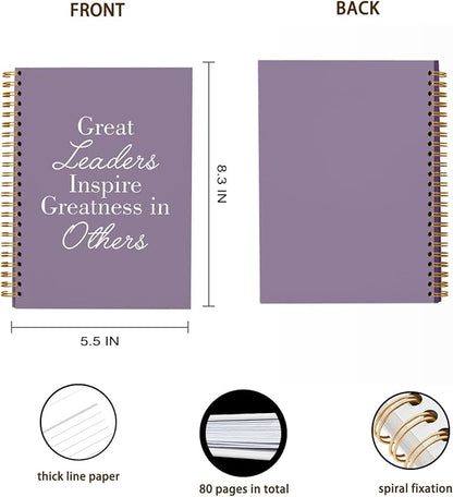 OXW Purple Meeting Notebooks for Work, Leadership Gifts Office Work Notebook - Image 5