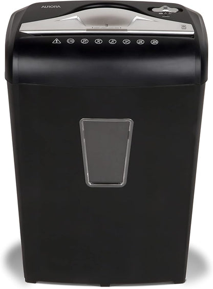 Aurora High-Security 8-Sheet Micro-Cut Paper Credit Card Shredder Black - Image 6