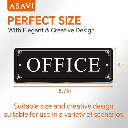 ASAVI “OFFICE” Acrylic Door Sign – Waterproof & Fade-Resistant Office Label - Image 2