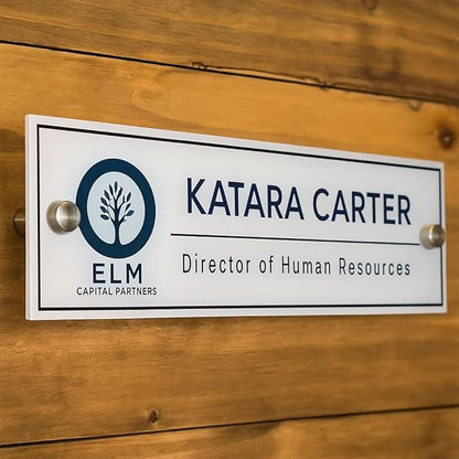 Personalized Office Door Sign, Custom Acrylic Name Plate by Unknown