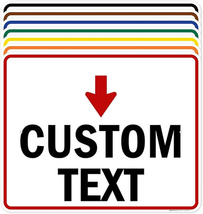 Custom Arrow Directional Sign, Down Arrow, 24x30 Inches, Rust Free .063 Aluminum by MySignCenter