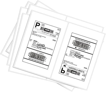 Round Corner Half Sheet Self Adhesive Shipping Labels by BESTEASYLABELPRINTER