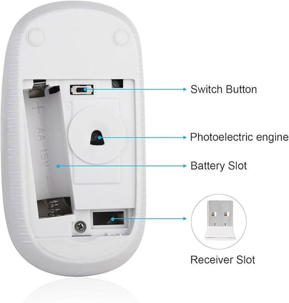 VssoPlor Wireless Mouse, 2.4G Slim Portable Computer Laptop Mouse - Image 7