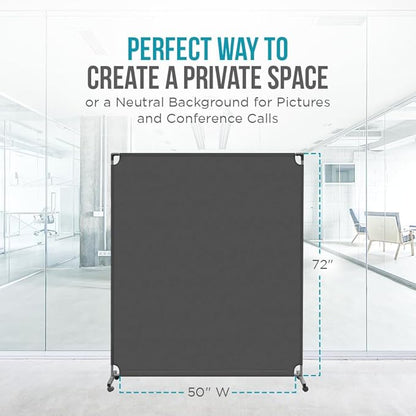 Steel-AID 50-inch Rolling Privacy Room Divider - Image 3