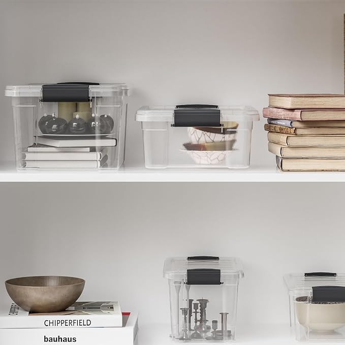 Superio Storage Bins with Lids- 4 Pack, 4.5 Qt Clear Boxes - Image 8