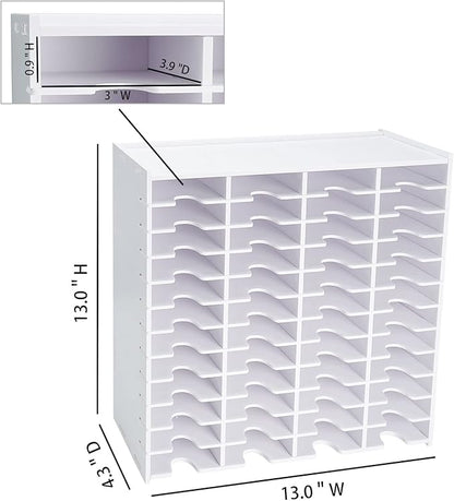 Krafetto 48 Grids Ink Pad Storage Rack, Wall-mountable Stamp Pad Organizer - Image 2