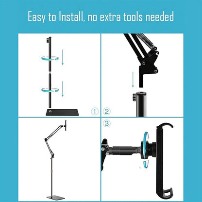 Hosann Century Tablet Floor Stand Holder 360° Rotatable Metal Tablet Stand - Image 4