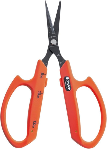 Saboten Fluorine Coated Angled Blade Trimming Scissors Orange PT-2 160mm by DL+Wholesale