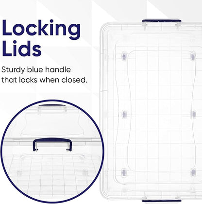 Superio Storage Bins with Lids, Stackable Totes, BPA Free, Odor Free, Organizer - Image 5