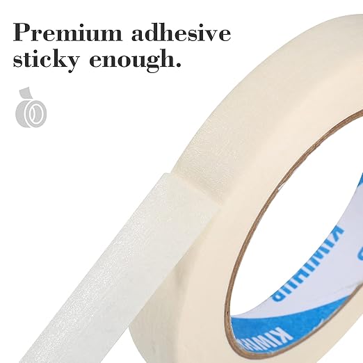 KIWIHUB Beige White Painters Tape, 1 inch x 60 Yards - Image 2