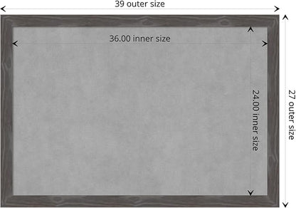 Amanti Art Grey Framed Magnetic Board 27x39 Large Vision Board - Image 4