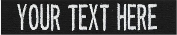 Custom Uniform Name Tapes Solid Colors. Black Fabric, 3.5 Inch Hook Fastener by NORTHERNSAFARI