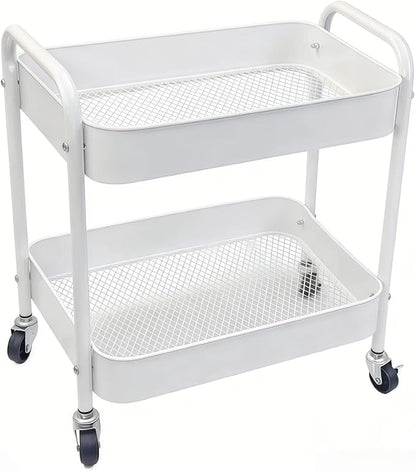 Ufriandz Under Desk Storage Cart 2 Tier Utility Rolling Cart by Ufriandz
