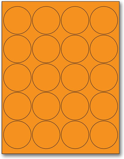 NextDayLabels - 8-1/2 x 11 Neon Color High Light Fluorescent Labels by NextDayLabels