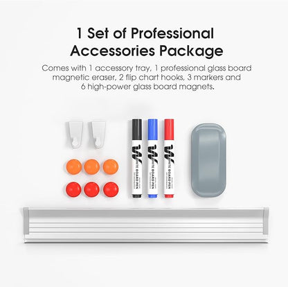 MaxGear Glass Whiteboard Tempered Magnetic Dry Erase Board 48 x 36 Inch Ultra - Image 4