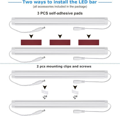 Litever Under Cabinet LED Lighting Kit, Super Bright, 31W 2000 Lumen, Plug or - Image 5
