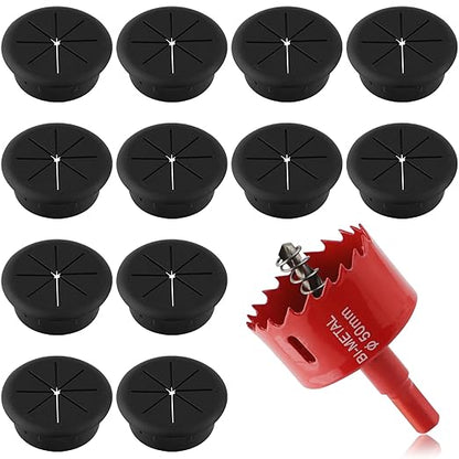 2 Inch Desk Grommet, 12 Pieces Wire Grommet, Desk Hole Cover by KITANIS