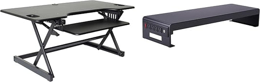 Rocelco 46" Large Height Adjustable Standing Desk Converter by Rocelco