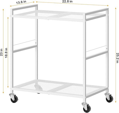OYEAL Computer Tower Stand, PC Tower Stand Metal Rolling Cart Holds up to 40lbs - Image 2