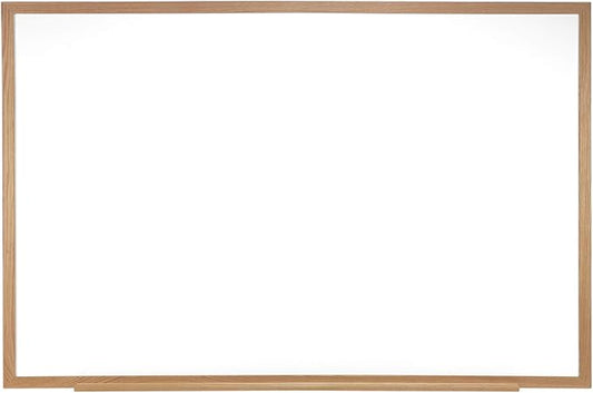 Ghent M1 Porcelain Magnetic Whiteboard, Wood Frame by Ghent