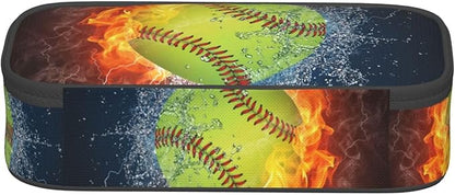 Softball Ball Pencil Case Big Capacity Storage Pencil Pouch Stationery Bags - Image 4