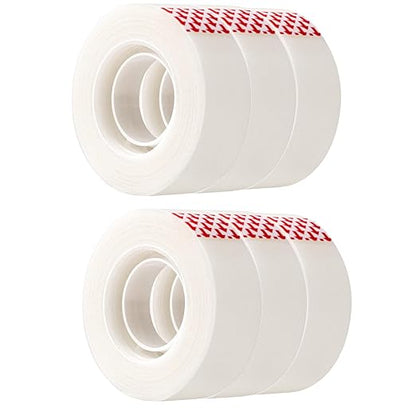 Amazon Basics Matte Finish Tape, 6 Pack, 2.1 x 0.75 inch, Translucent by AmazonBasics