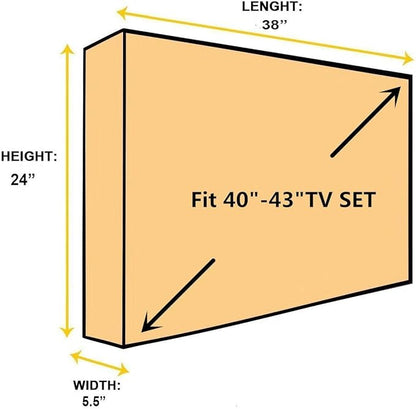 BroilPro Accessories Outdoor 40"-43" TV Set Cover, Scratch Resistant Liner - Image 6
