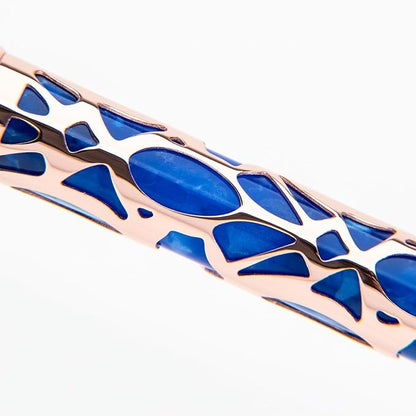 Conklin Endura Deco Crest Fountain Pen in Blue, Medium Nib, Premium Writing - Image 10