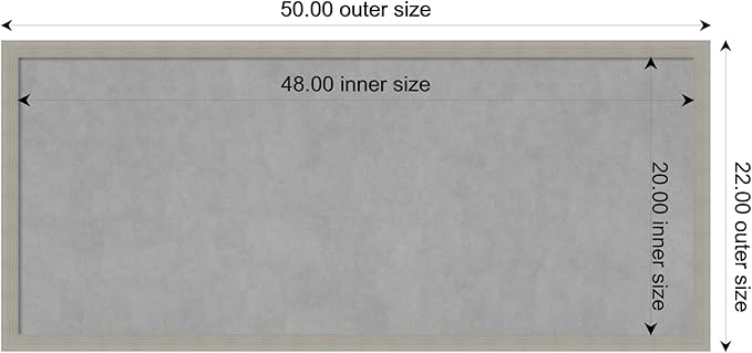 Amanti Art Grey Framed Magnetic Board 22x50 Oversize Vision Board - Image 4