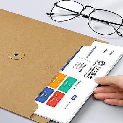 10pcs A4 Kraft Paper Envelopes Portfolio Foolscap File Folders Document Folder - Image 4
