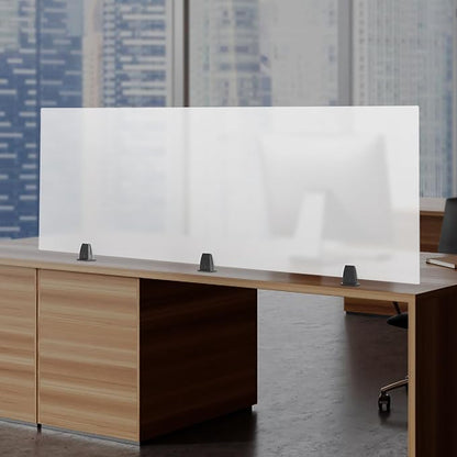 KONKENIE Acrylic Office Privacy Partition Indoor Desk Divider Guard Rectangle - Image 4