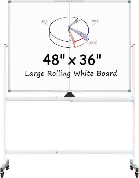 MaxGear Rolling Whiteboard on Wheels by MaxGear