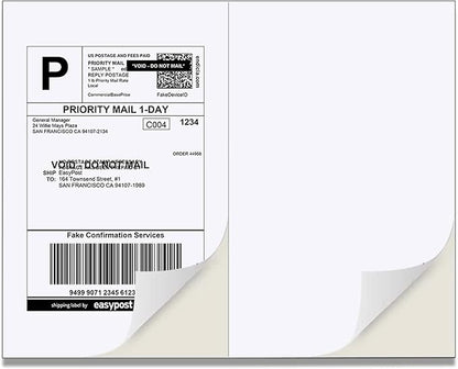 Half Sheet Laser/Ink Jet Shipping Labels UPS FedEx Address Labels by BESTEASYLABELPRINTER
