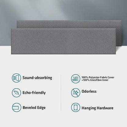 2” Thick Acoustic Panels with Hanging Brackets to the Wall, Light Grey - Image 7