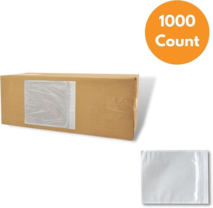 4.5" x 5.5" Clear Packing List Back Side Loading Plain Face Envelopes Pouches - Image 4
