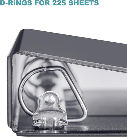 3 Ring Binder 1 Inch, ViVin Sturdy 1"-Slant D Ring Binder - Image 4