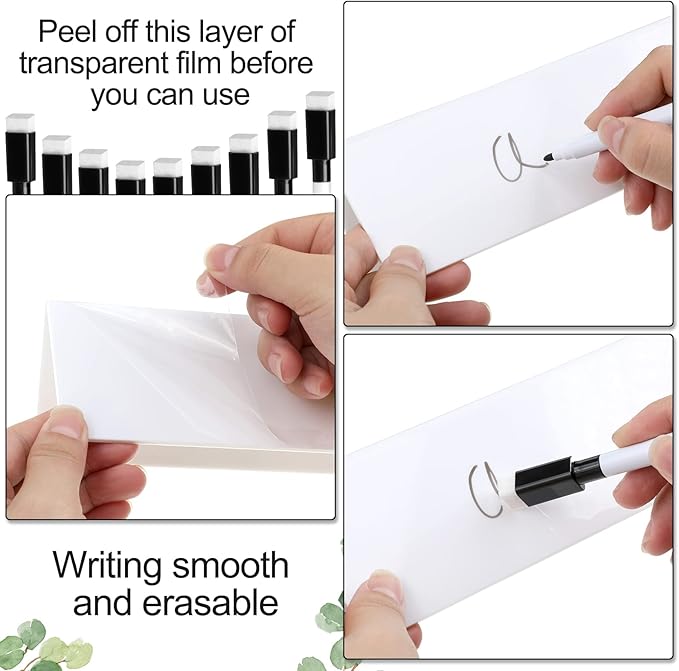 Fainne 100 Sets Dry Erase Name Tent Cards - Image 3