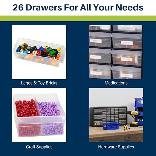 Akro-Mils 26-Drawer Plastic Drawer Storage Cabinet - Image 4