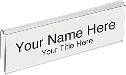 50-Pack 8.5" x 2" Acrylic Name Plate by PeopleSpotterbyPlasticProductsMFG