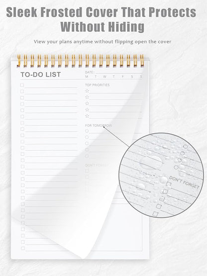 To Do List Notepad for Work, Productivity & Goal Setting, Undated Spiral Daily - Image 4