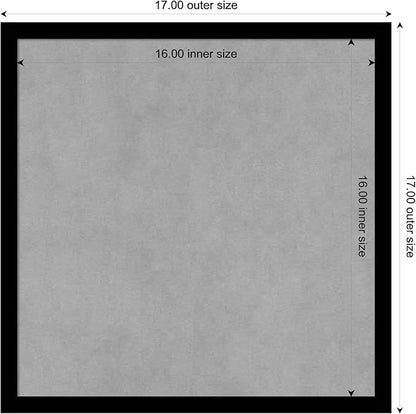 Amanti Art Black Framed Magnetic Board 17x17 Small Vision Board - Image 3