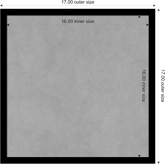 Amanti Art Black Framed Magnetic Board 17x17 Small Vision Board - Image 4