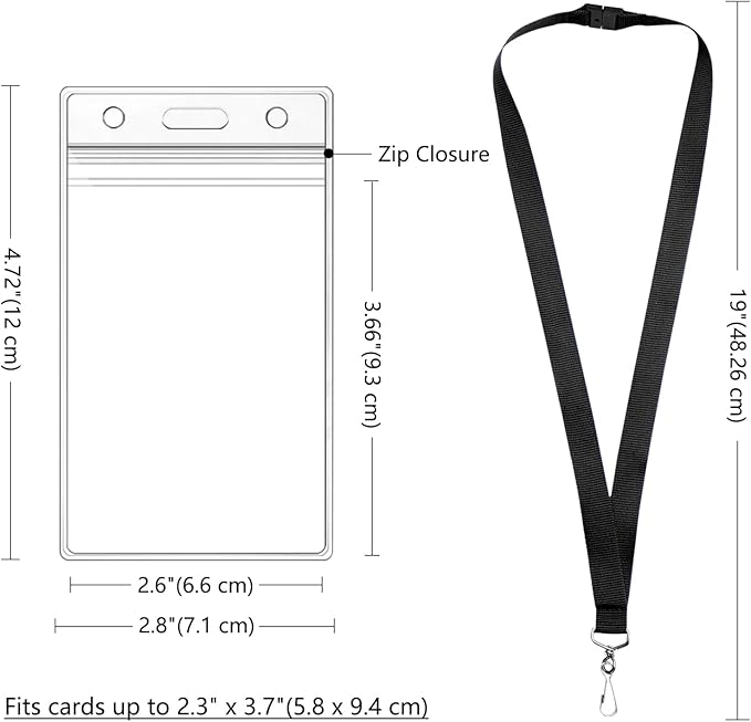 12-Pack Black Breakaway Lanyards - Image 3