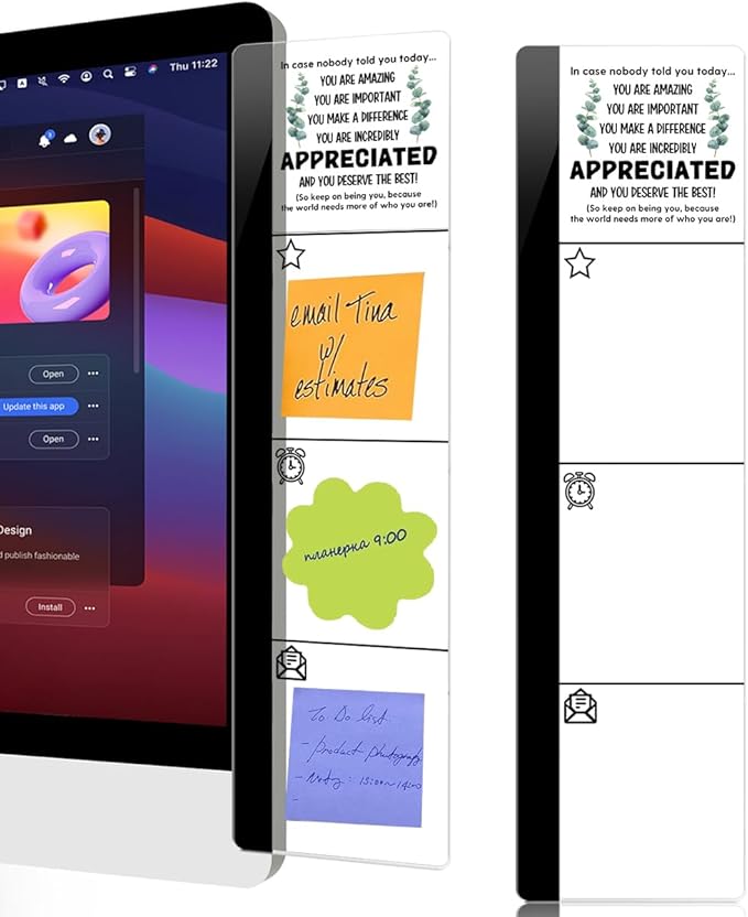 Computer Monitor Memo Board Inspirational Quotes Appreciated Logo Decor Monitor by HTBIG