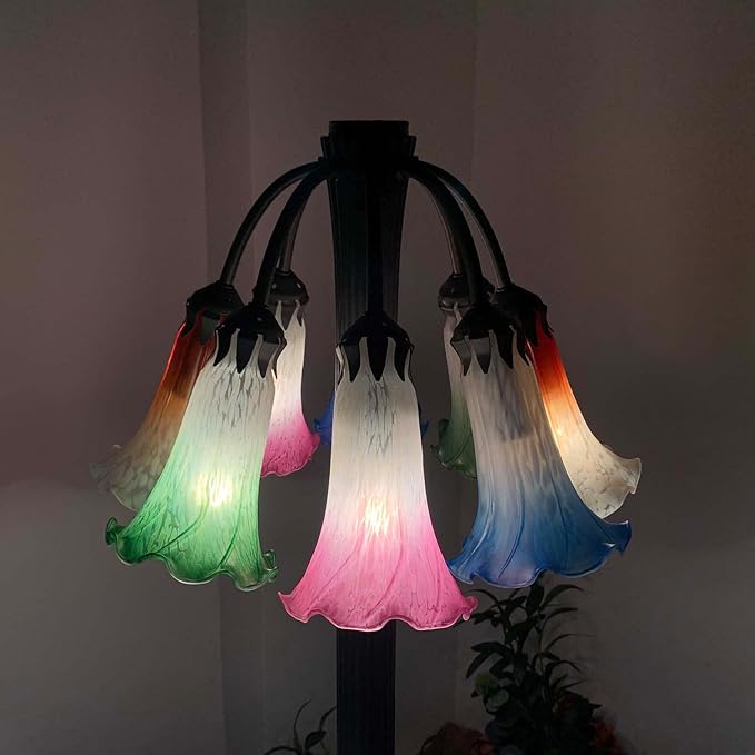 Bieye LS02 Lily Flower Blown Glass Lampshade - Image 7