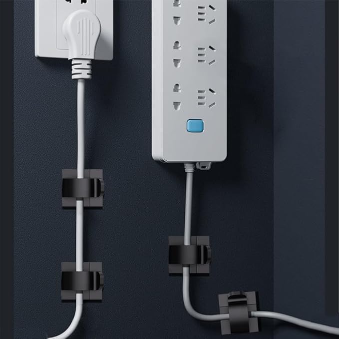 ITUGOU 100 PCS White Adhesive Cable Clips Cord Organizer, Wire Holder - Image 5